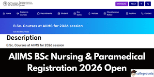 AIIMS BSc Nursing & Paramedical Registration 2026 Begins @aiimsexams.ac.in; Apply by April 24